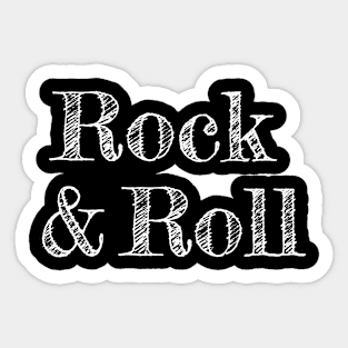 rock and roll logo design Sticker